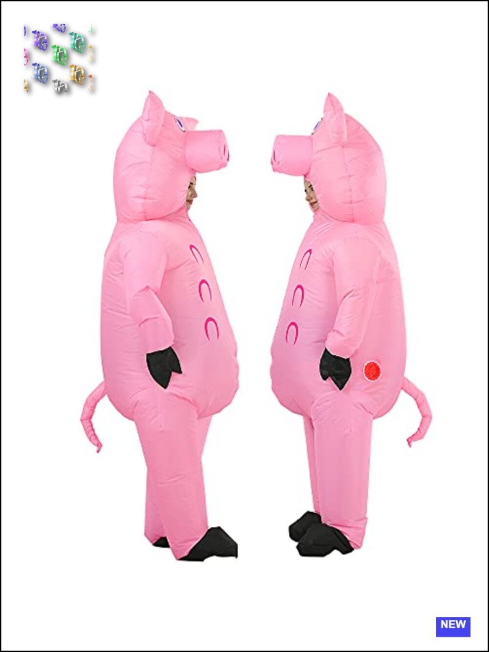 Inflatable Pig Costume Adult Blow Up Halloween Cosplay Party - Picture 3 of 6